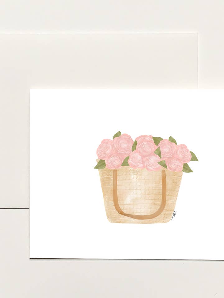Floral Basket Notecards for wholesale by k.Patricia Designs