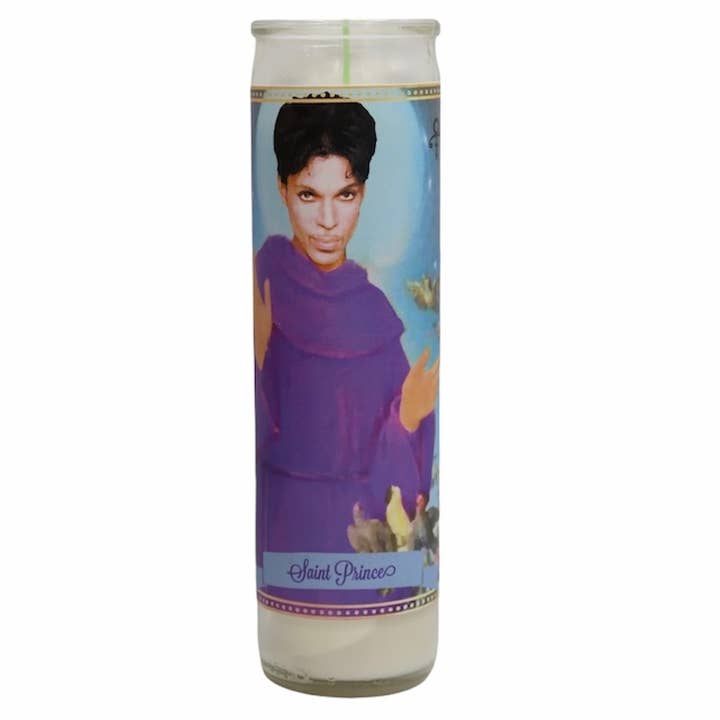 Prince Devotional Prayer Saint Candle for wholesale by The Luminary and Co.