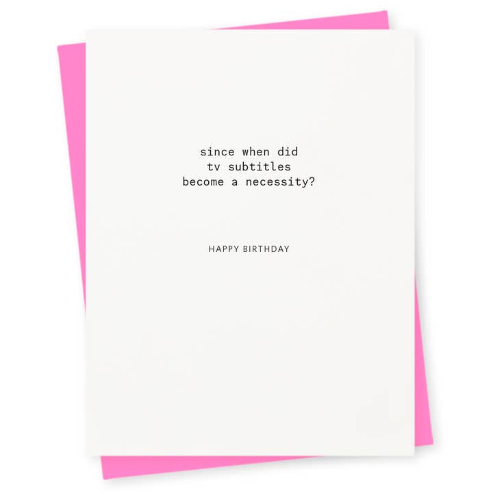 Undertekster Fødselsdagskort med Bogtryk for engroshandel hos 417 Press