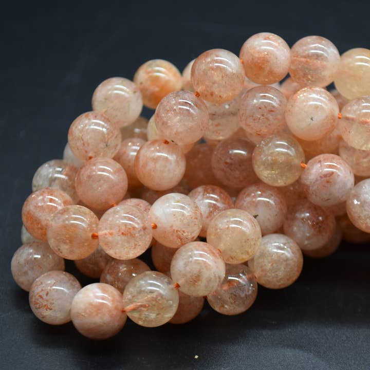 Oriental Direct Craft Supplies - Wholesale Beads - Grade A Natural Sunstone Semi-precious Round Beads2