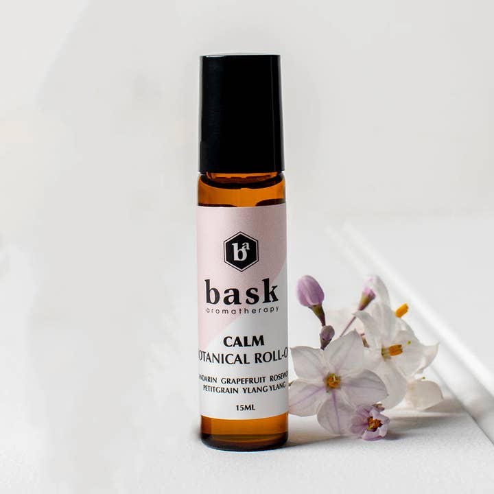 Botanical Roll-On Calm 15mL for wholesale by bask aromatherapy