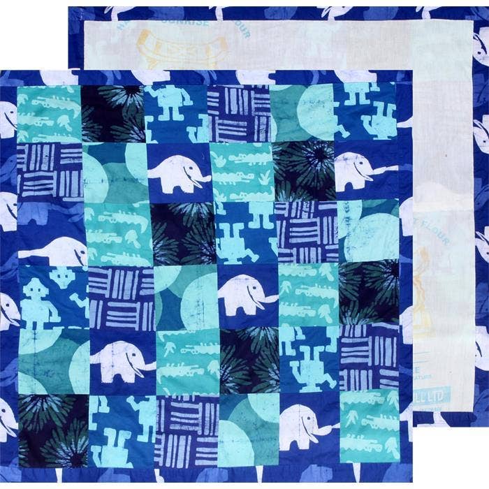 Global Mamas - Wholesale Bedding Blanket - Kids & Baby - Baby Blanket: Assorted - Blue-Organic1