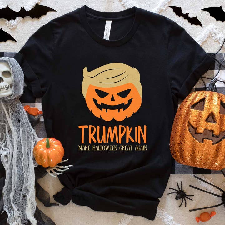 Trumpkin Halloween T-shirt – Grappige Pompoenafbeelding voor wholesale door Daily Prints