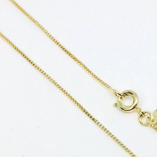 18k Gold Filled Thin Box Chain 0.85mm Thickness Sizes Length for wholesale by GoldFi