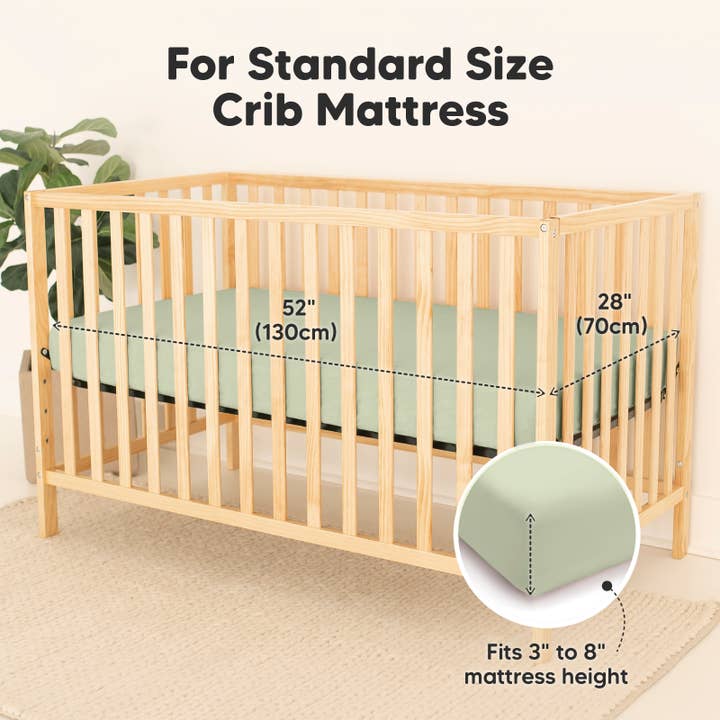 Avocado 2pk Waterproof Crib Sheets, Baby Mattress Protector for wholesale on Faire