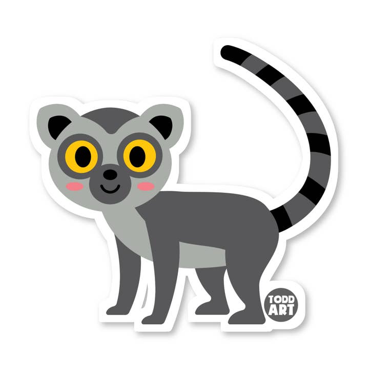 Lemur Sticker for wholesale by Boo Boo Buddies