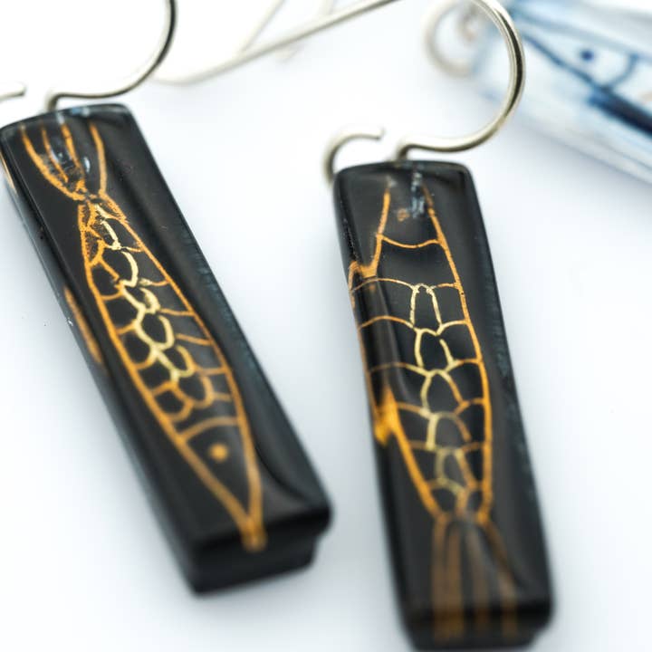 Momo Glassworks - Wholesale Dangle Earrings - Pisces Med Bar Earrings5