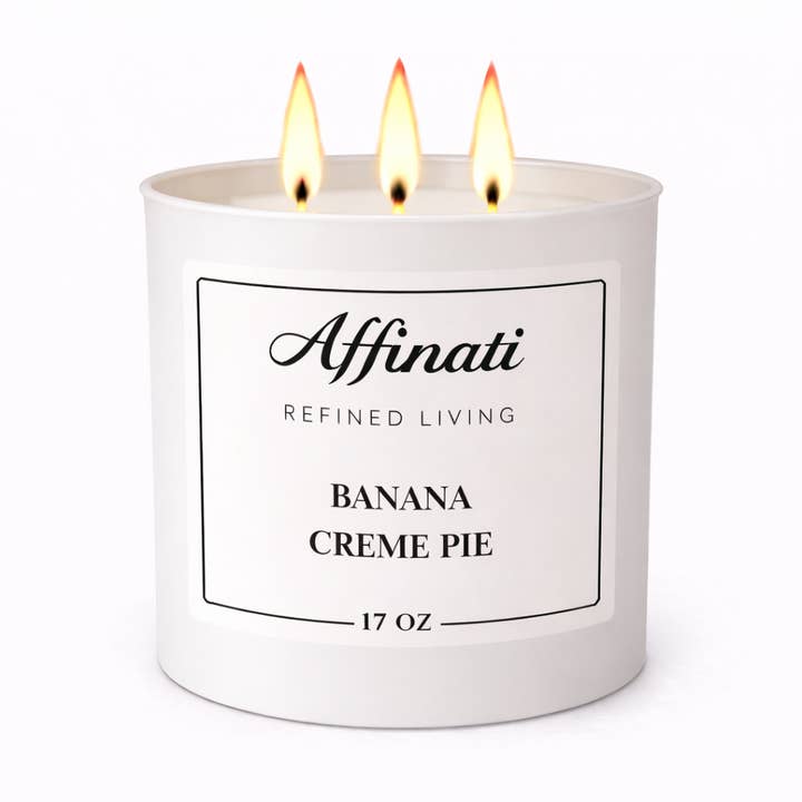 3-Wick Banana Creme Pie Candle for wholesale by Affinati