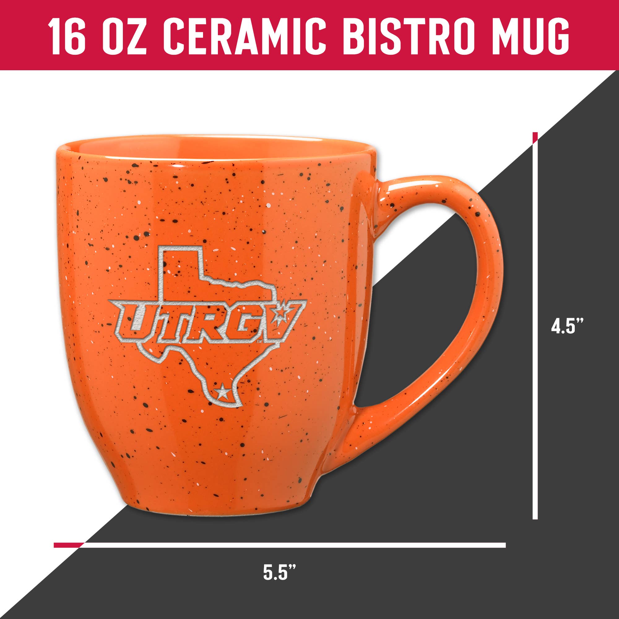 Rico Industries - Wholesale Coffee Mug - NCAA  Texas-Rio Grande Valley Vaqueros   Orange    Mug4
