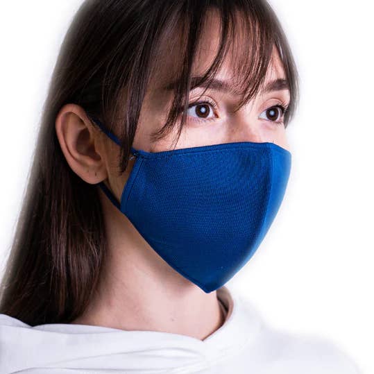 Dasti Knitted Two Layers Reusable Washable Masks Navy Blue for wholesale on Faire0
