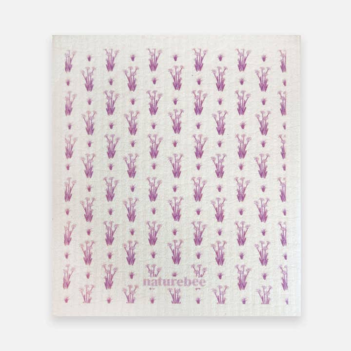 NATURE BEE - Wholesale Dishcloth - Swedish Sponge Dishcloth Mini Floral Purple0