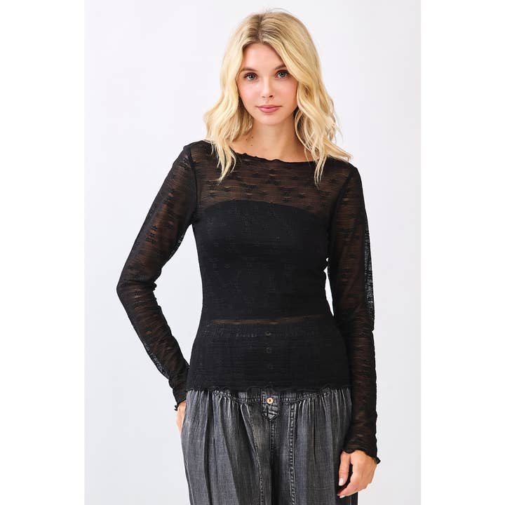 mittoshop - Wholesale Knit Top - Women's - MINI FLORAL LACE BOAT NECK LONG SLEEVE TOP6