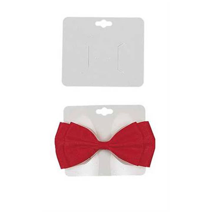 Store Supply Warehouse - Wholesale Retailer Display - Accessories - White Plastic Barrette Cards - Pack of 100