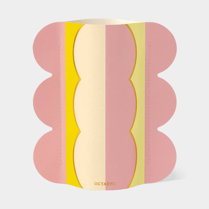 54 Celsius – wholesale Vase – OCTAEVO Mini Paper Vase Riviera Wave, Flower Vase & Card Set0