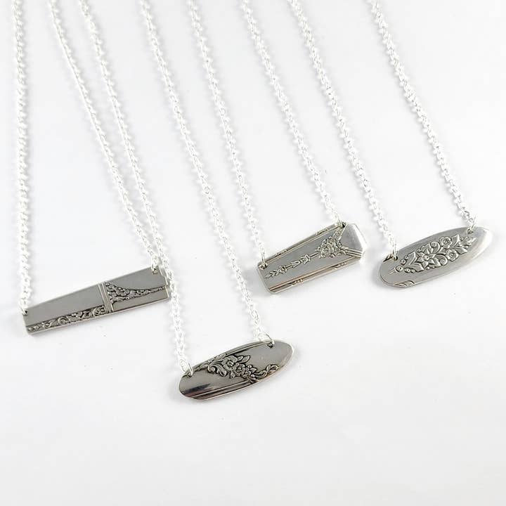 Mixed Bag Chunky Spoon Bar Necklace for wholesale by Midnight Jo