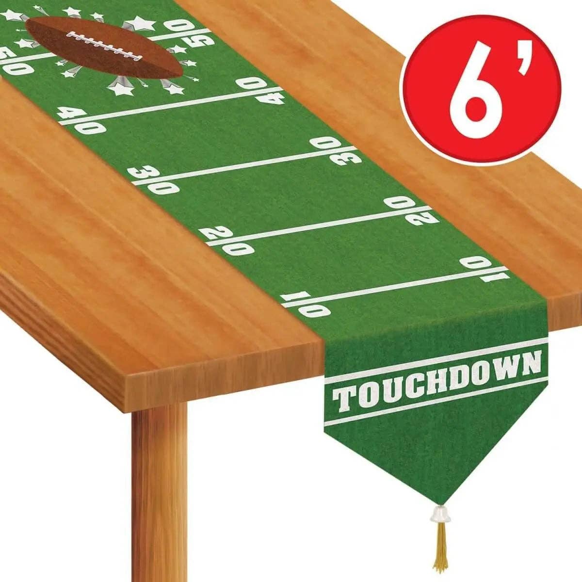 Party Expo, LLC – wholesale Disposable table cover/runner – Printed Game Day Football Table Runner1