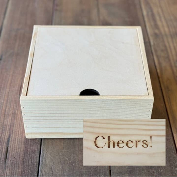 The Hopfield Wood Box "CHEERS" for wholesale by Mill 54