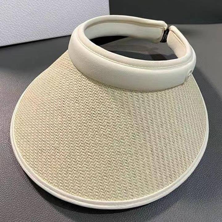 ACCITY - Wholesale Visor - Women's - TWO TONE STRAW VISOR HAT_CWAH0467