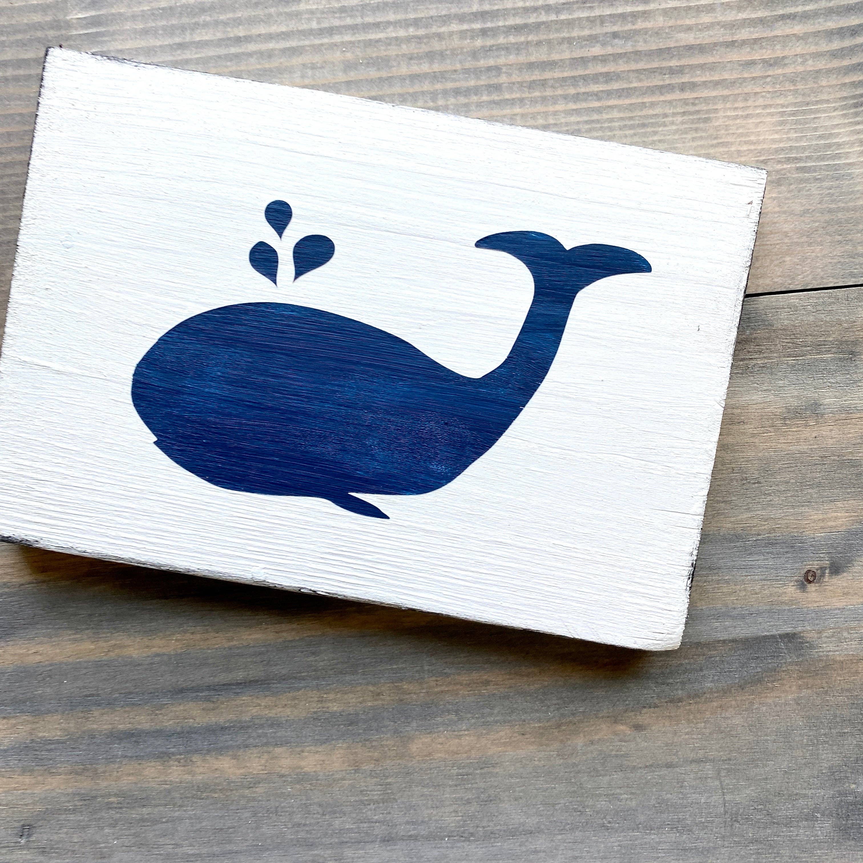 Anchored Soul Designs - Vente Pancarte - Whale Sign, maison de plage nautique, design moderne de maison côtière2