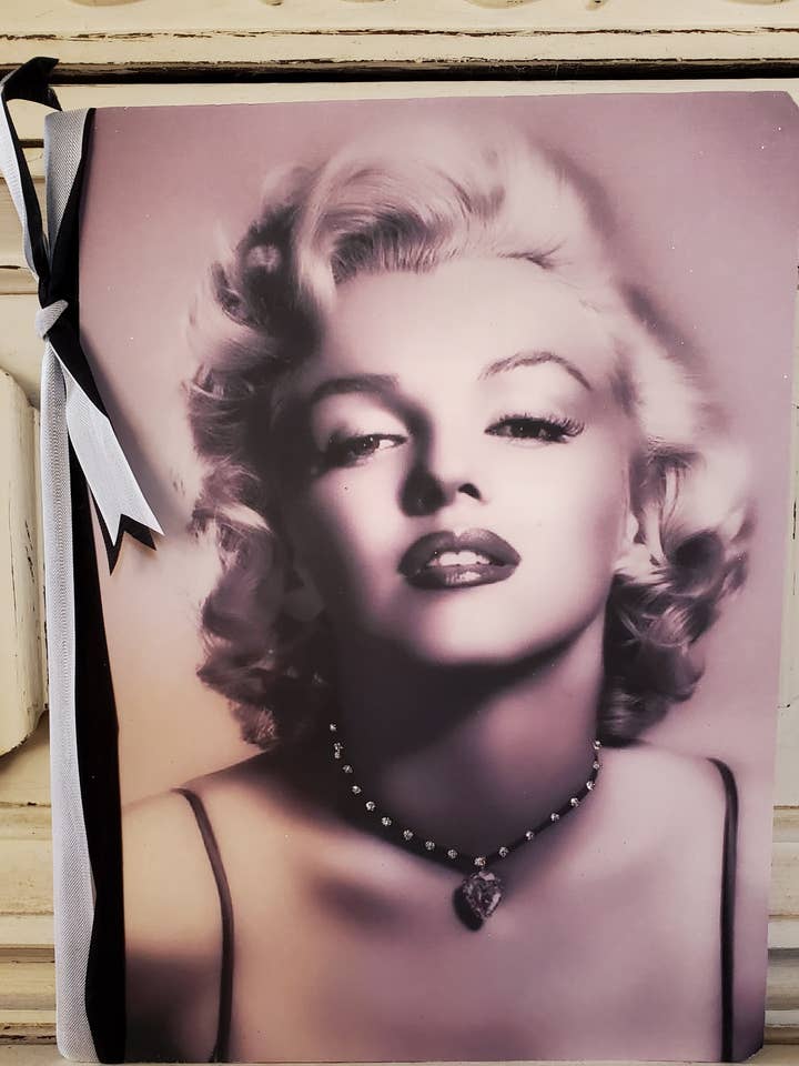 Marilyn Monroe Heart Necklace Journal Notebook for wholesale by Little Heart Designs