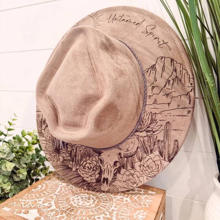 Willie & Dolly Designs - Wholesale Fedora - Women's - Desert Engraved Arrow Hat2