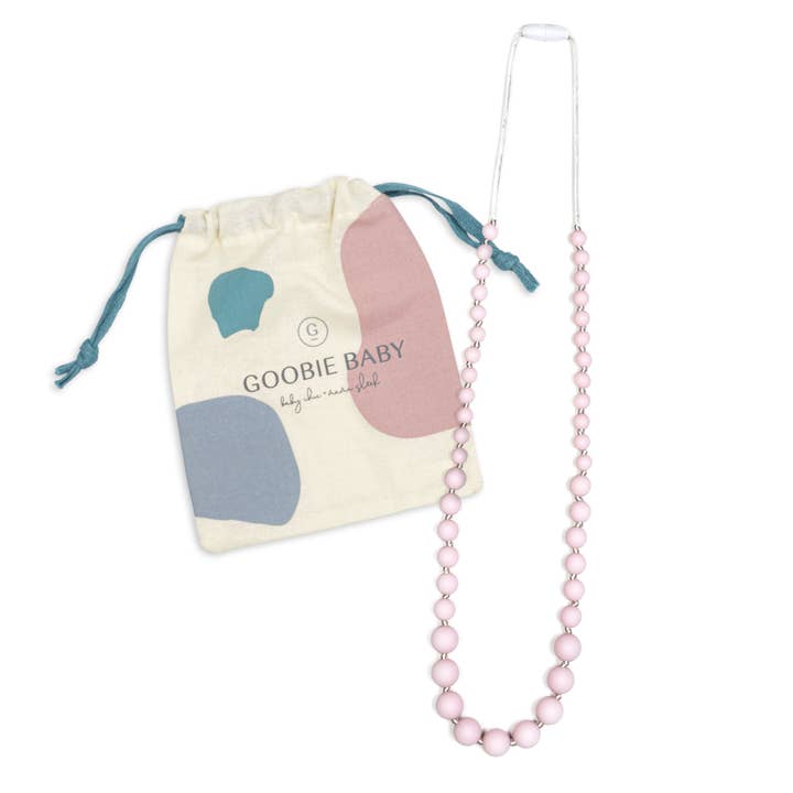 Goobie Baby - Vente Collier de dentition – bébé - Audrey Collier de dentition - Quartz Rose5
