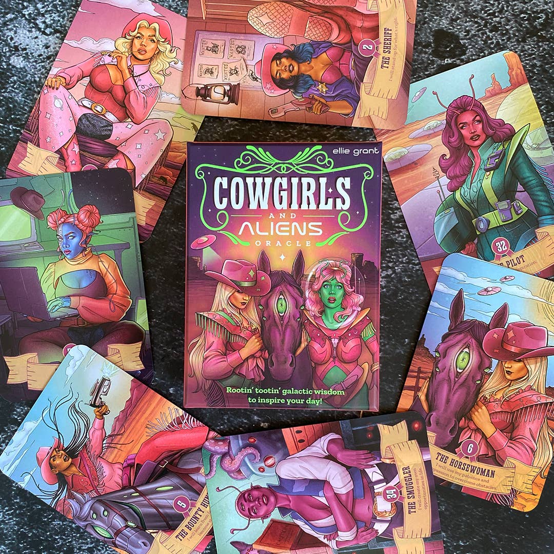 Simon & Schuster - Wholesale Tarot Cards - Cowgirls and Aliens Oracle by Ellie  Grant10