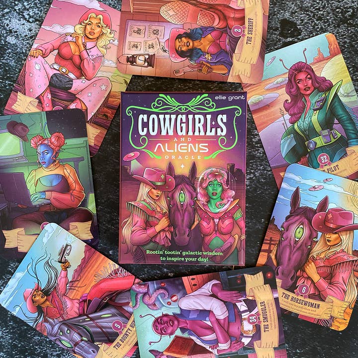 Simon & Schuster - Wholesale Tarot Cards - Cowgirls and Aliens Oracle by Ellie Grant10
