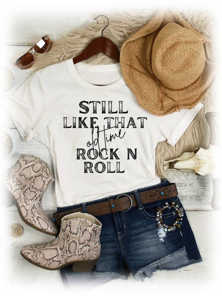 JCoons - Wholesale Screen Printed T-Shirt - Women's - Still Like That Old Time Rock N Roll
