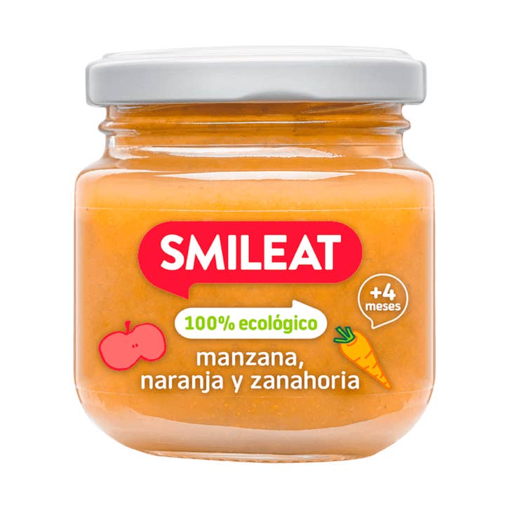 Apple, orange and carrot 130g Organic for wholesale by Smileat