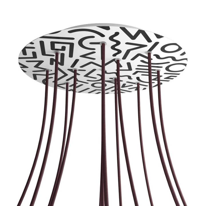 Rosette XXL Rose-One rund, diameter 400 mm med 12 huller og 4 huller for engroshandel hos LIGHTINUP S.R.L.