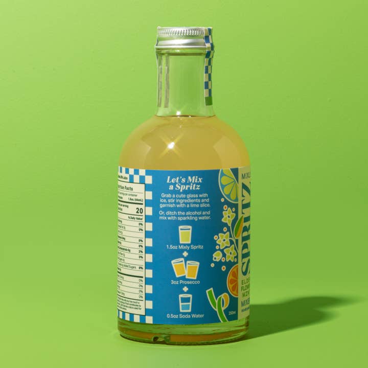 Mixly - Wholesale Cocktail Mix/Syrup - Elderflower Mint Spritz Cocktail / Mocktail Mixer 250ml3