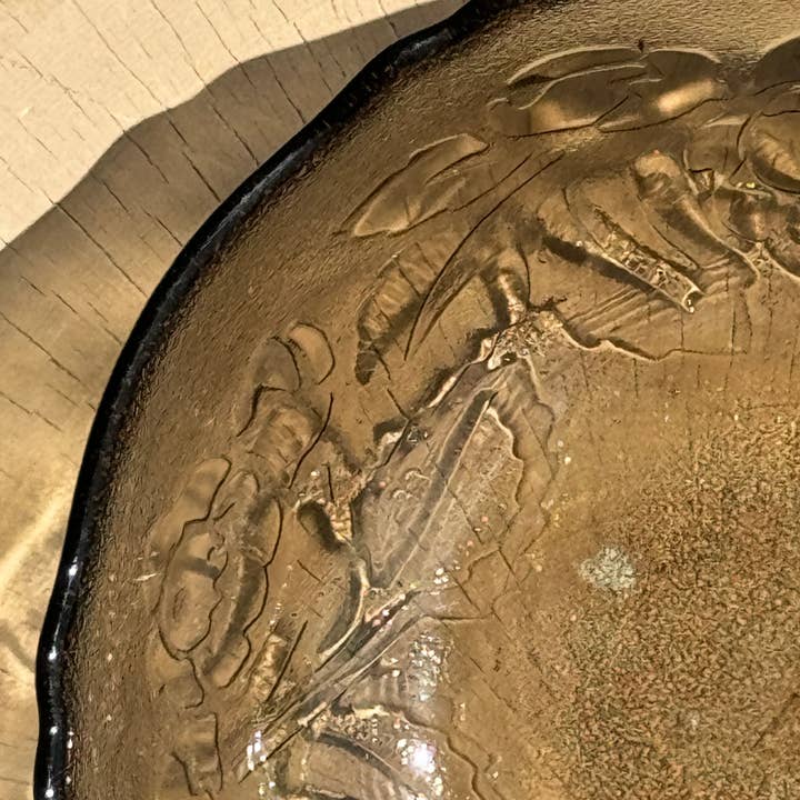 Office Objets - Wholesale Decorative Plate/Dish/Bowl - Vintage smoked glass dish2