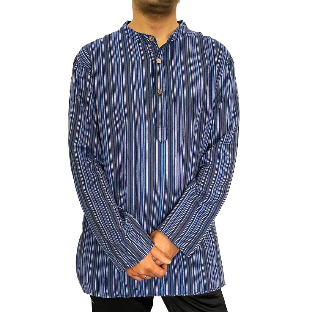 Yak & Yeti - Wholesale T-Shirt - Men's - Men's Striped Kurta Shirt0