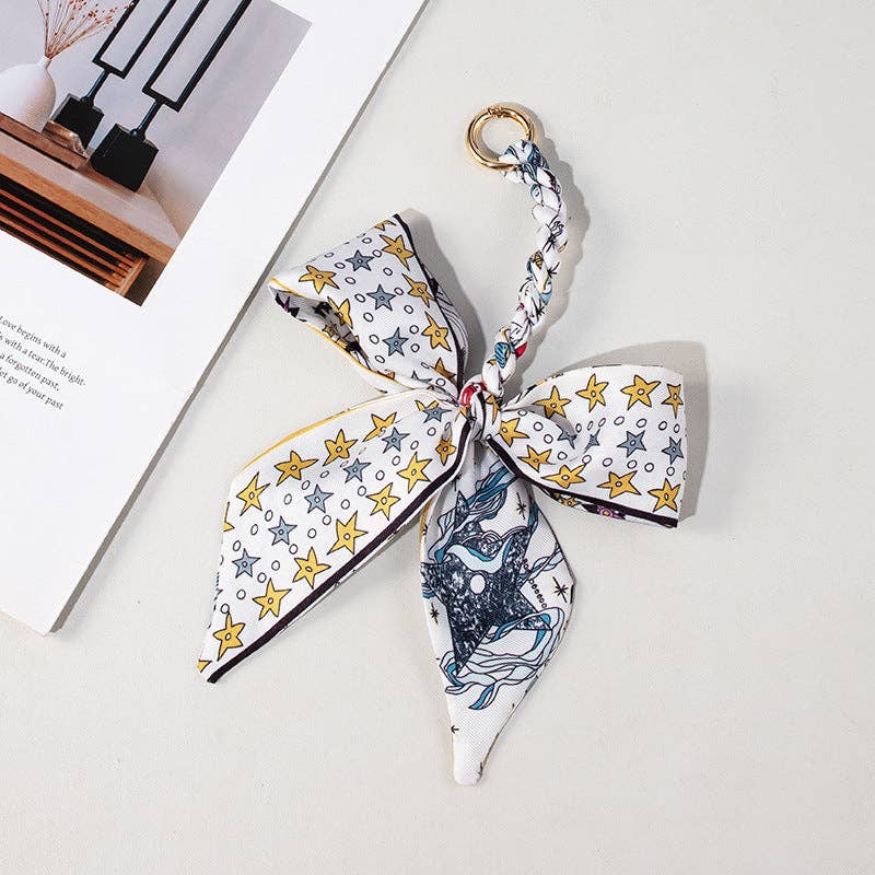 Dipped Shop - Wholesale Purse/Bag Accessory - Women's - Elegant Satin Scarf Bow Bag Charms DP25D67812