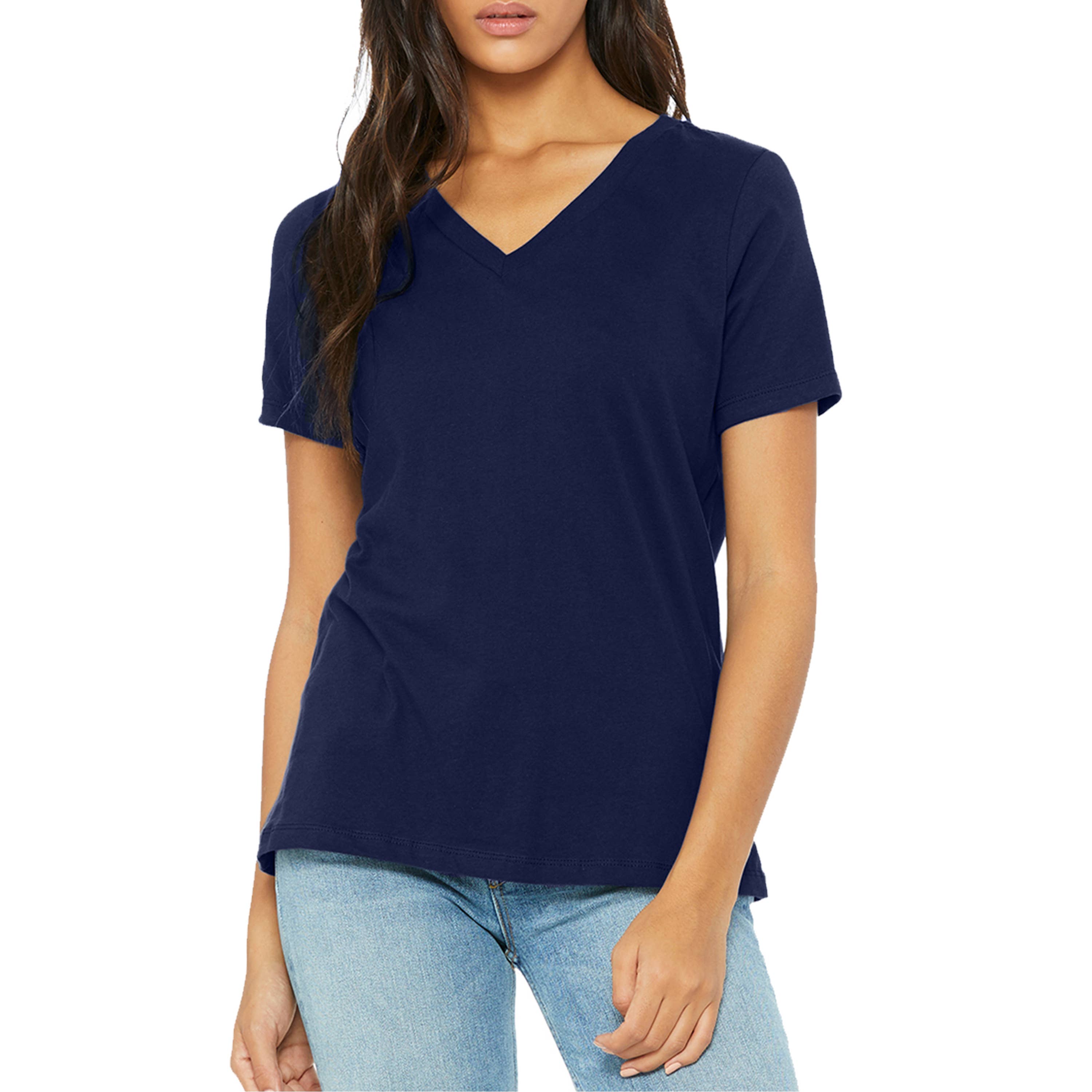 Galaxy By Harvic - Wholesale T-Shirt - Women's - Women's Loose Fitting  Short Sleeve V-Neck Tee2