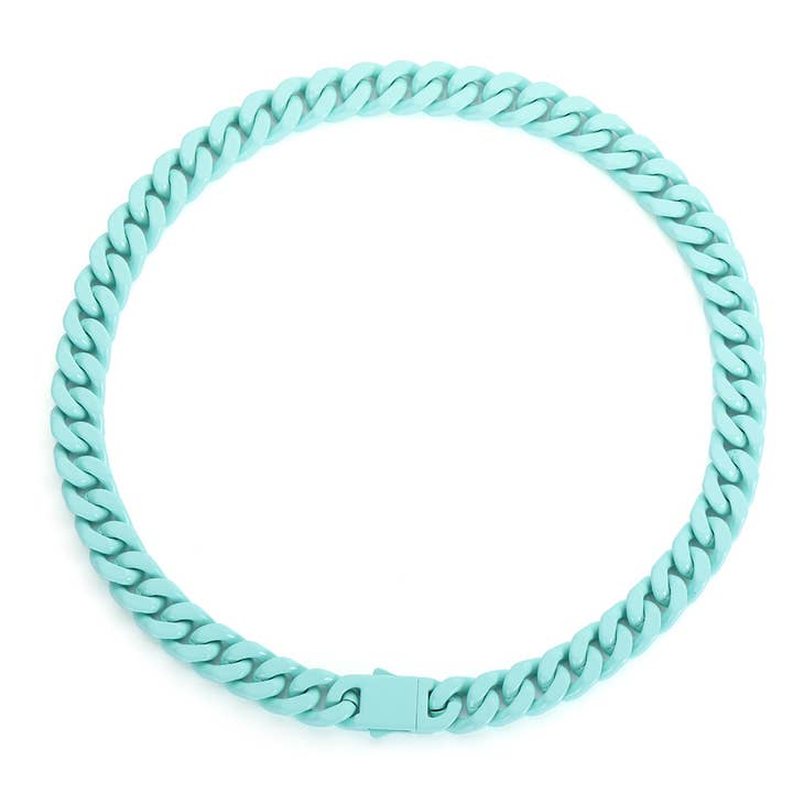 Hip Hop Lacquered Cuban Chain Chunky Necklace for wholesale by Gemcohub