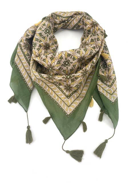 Maison Unik Accessoires - Wholesale Sjaal - Dames - 100% katoenen vierkante sjaal - 90 x 90 cm1