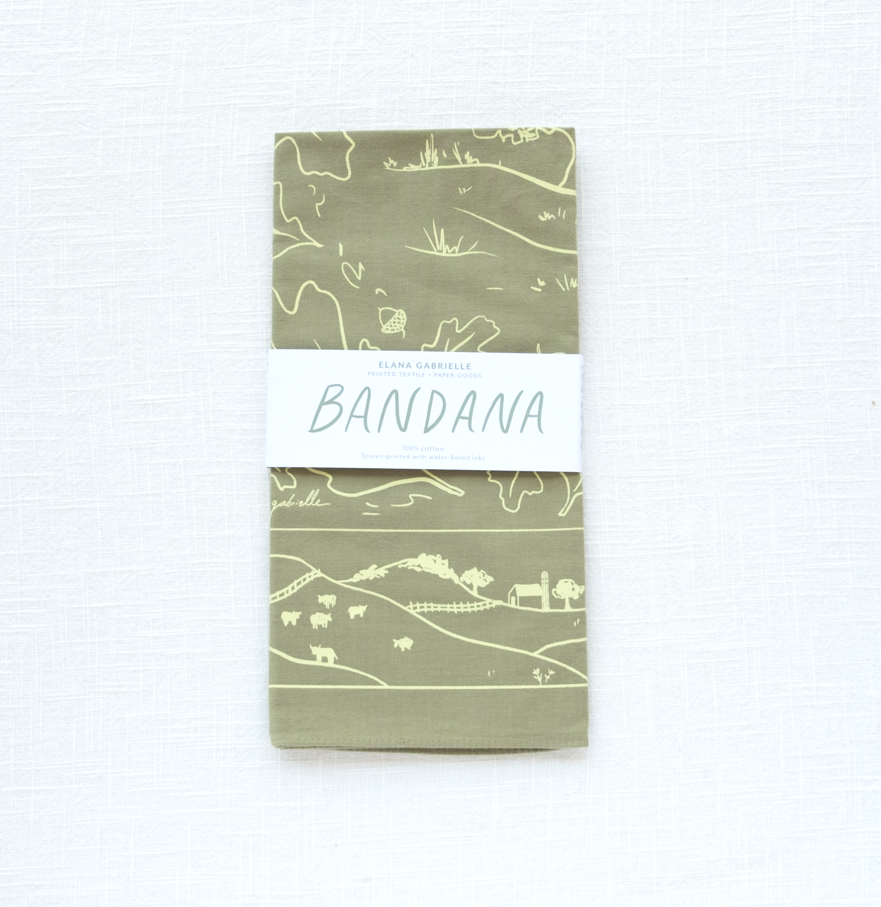 Elana Gabrielle - Wholesale Bandana - Unisex - Oaks Bandana - Screenprinted Adventure Nature-Inspired Gift3