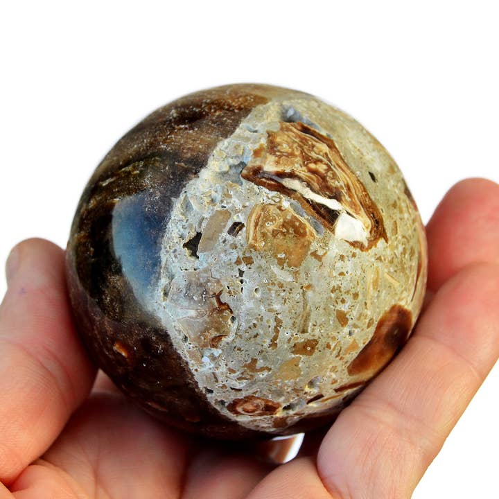 Kaia & Crystals - Wholesale Spiritual Stone/Crystal - Chocolate Calcite Sphere Crystal (45mm - 60mm)2