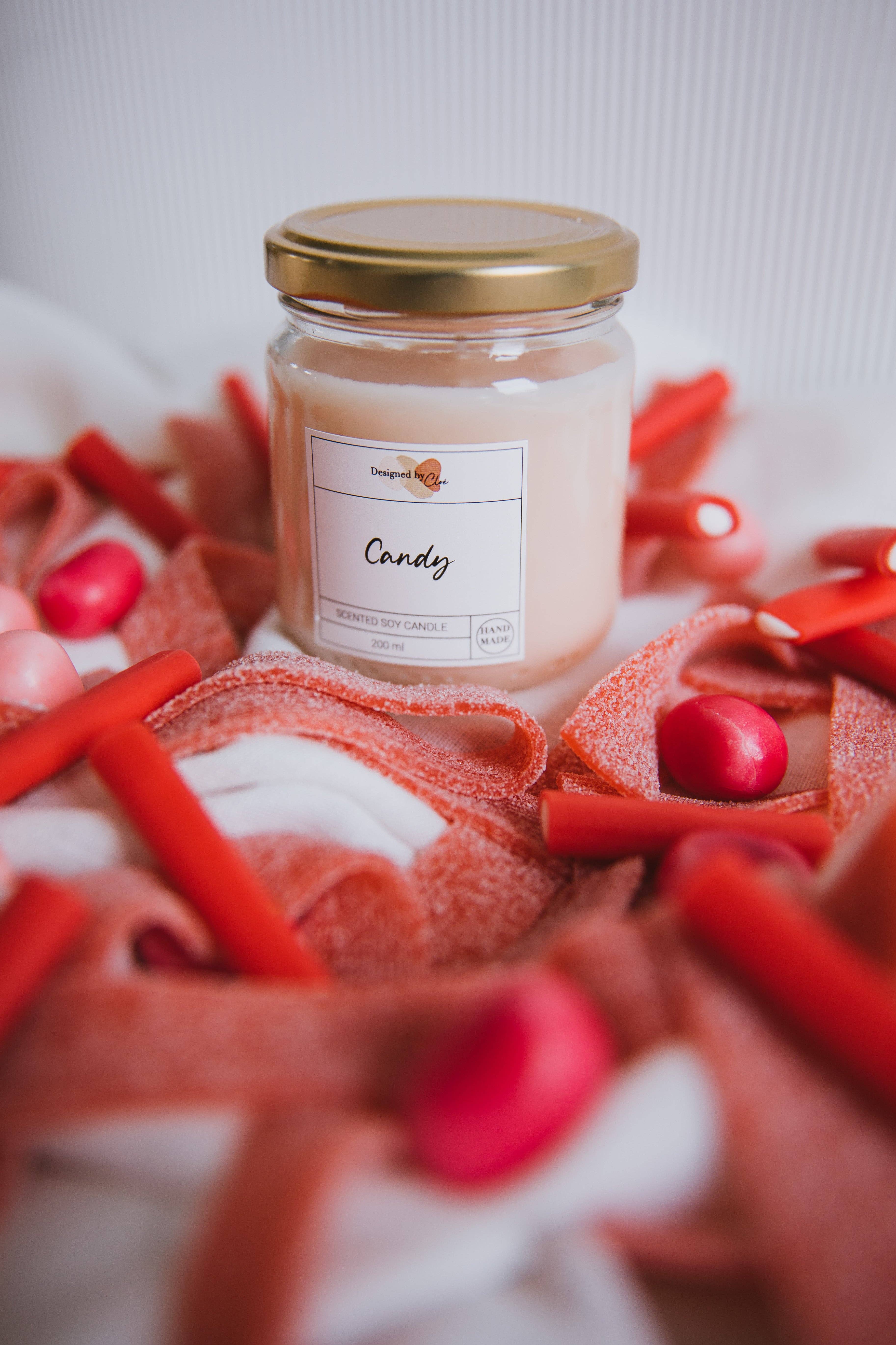 Designed by Cloé - Wholesale Jar/Filled Candle - Candle “Candy”1