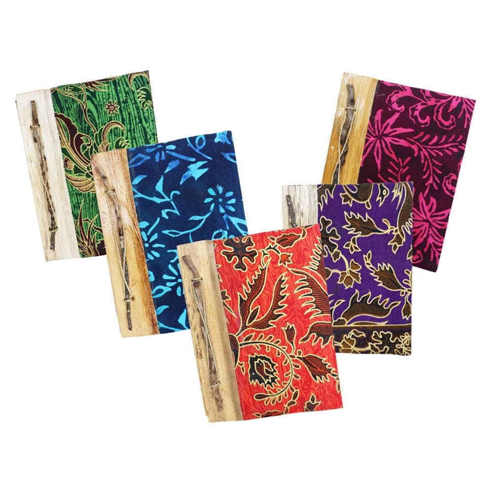Shared Earth – wholesale Notebook – Notebook Handmade Batik Cover Assorted 17x22cm0