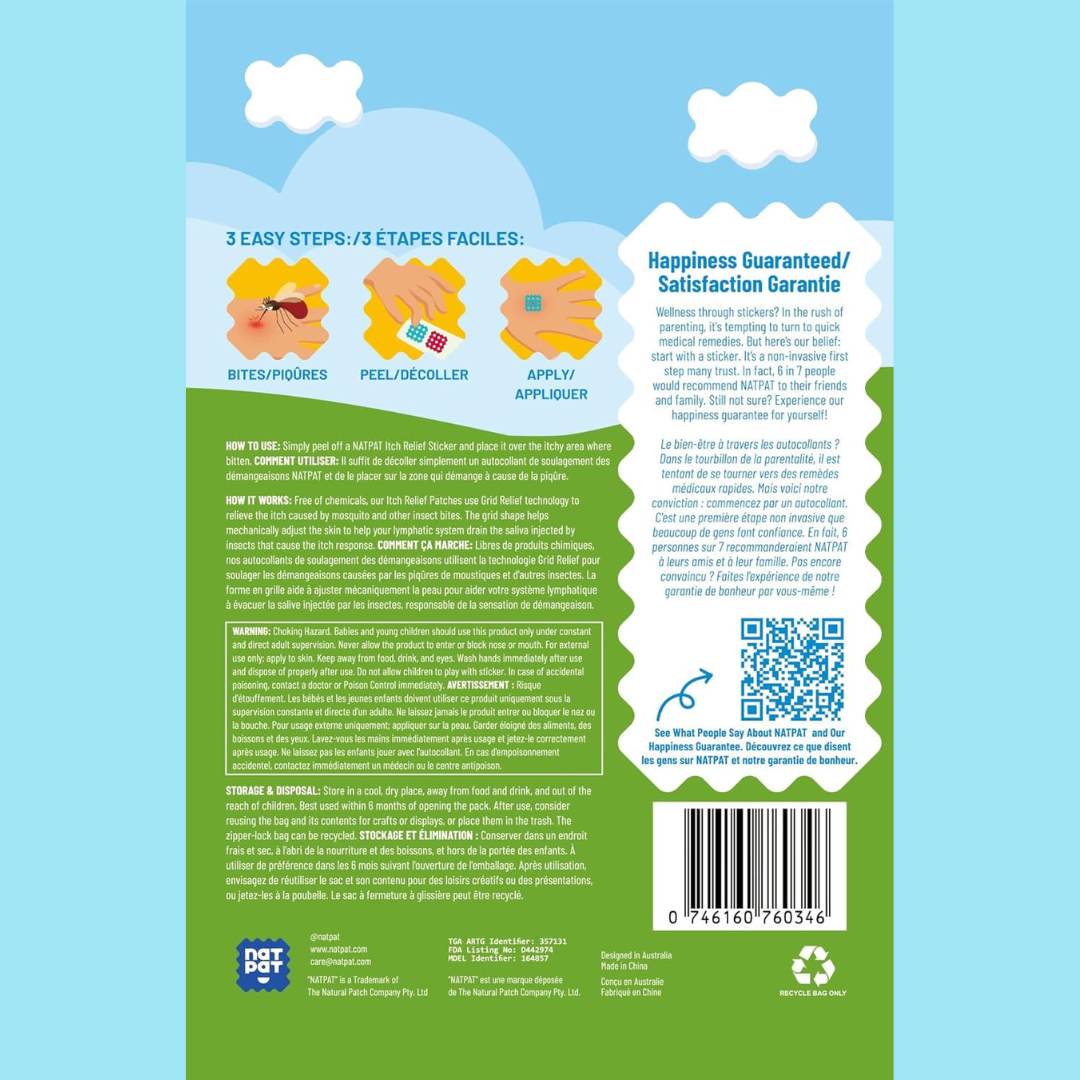 NATPAT - Wholesale Itch Ointment/Cream - NATPAT MagicPatch - Natural Itch & Bug Bite Relief Stickers9