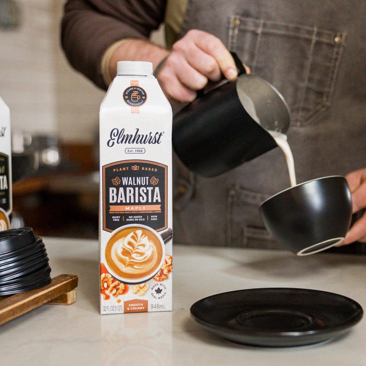 Elmhurst 1925 - Vente Boisson végétale - Lait Érable Noix de Grenoble Édition Barista, 32oz [Lot de 6]1