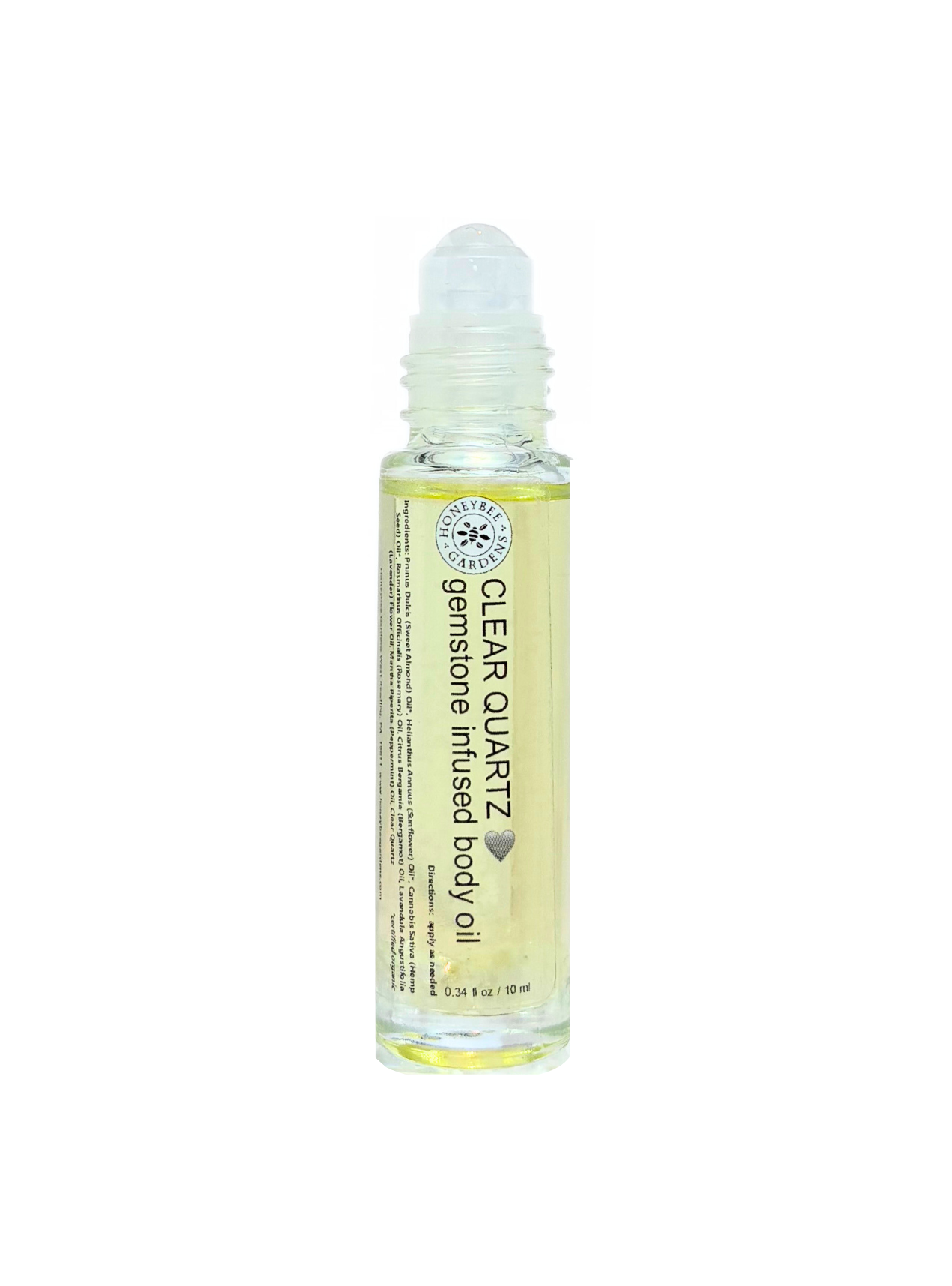 Honeybee Gardens Natural Cosmetics & Body Care - Wholesale Bath/Body Oil - Crystal Infused Aromatherapy Organic Body Oil Rollerballs1