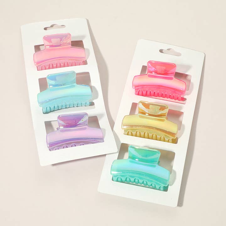 Sensibling Corp. - Wholesale Hair Clip - Women's - 12 SET OF 3 - Hair Claw Clip Set