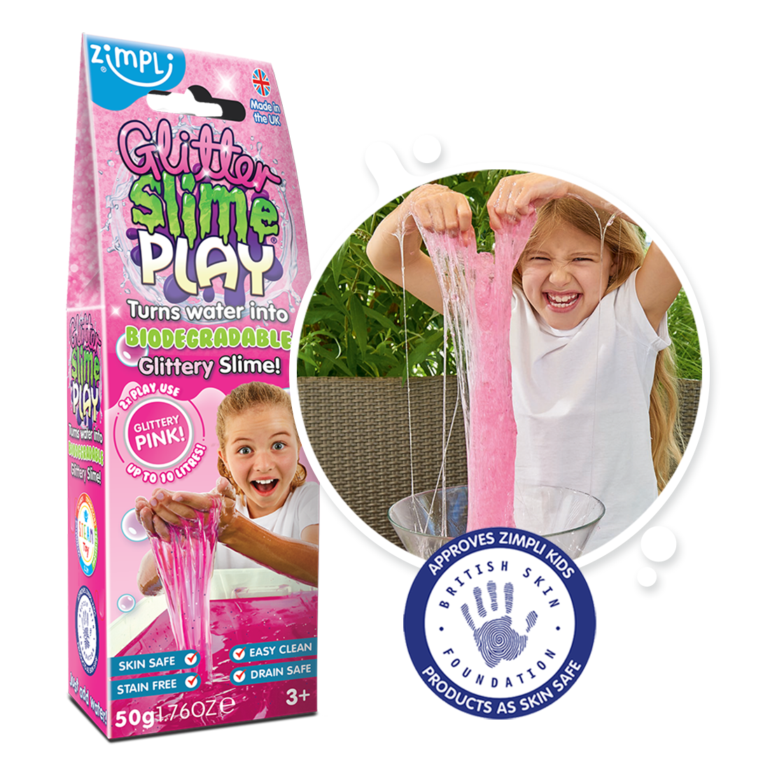 Zimpli Kids – wholesale Putty/slime – Child – Zimpli Glitter Slime Play Certified Biodegradable SensoryToy2