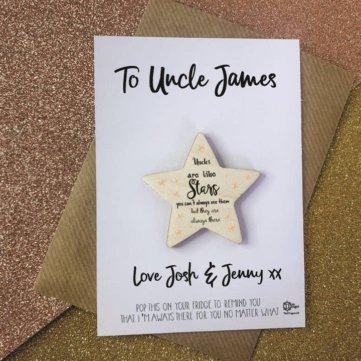 Tarjeta magnética Los tíos son como estrellas para venta al por mayor de Dios Designs