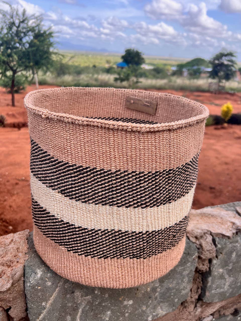 Crafts by Solid - Wholesale Basket - Hadithi Zebra Basket - Practical Weave0