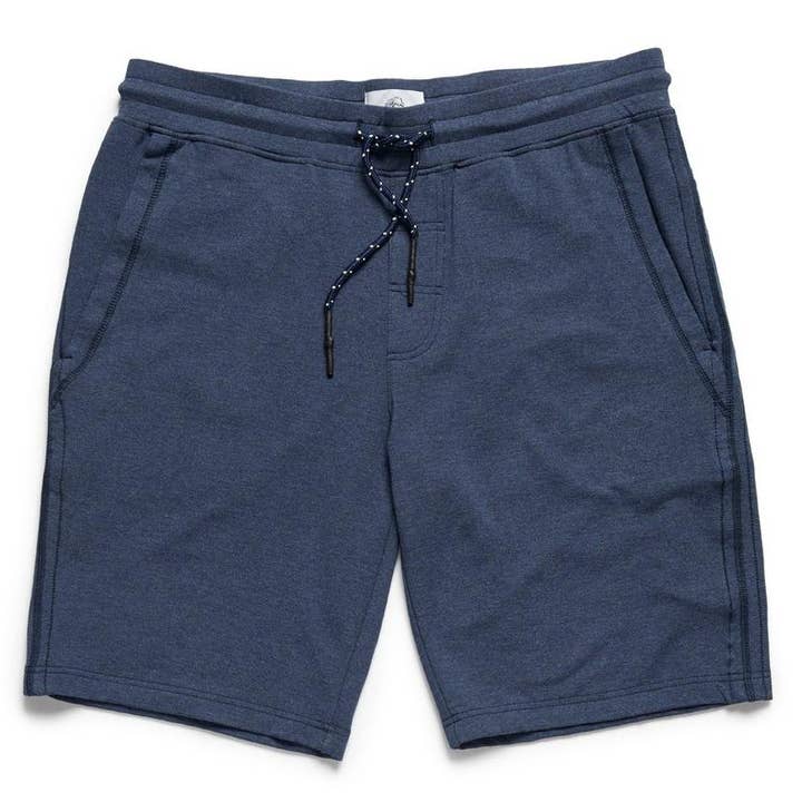 Chuck Brushback Fleece Drawstring Short - Navy blaze Heather for wholesale by SURFSIDESUPPLY
